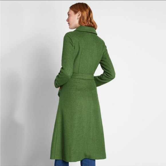 ModCloth x Collectif Coat Small UK 10 Vintage-Inspired Embroidered Cranberry - Picture 15 of 16